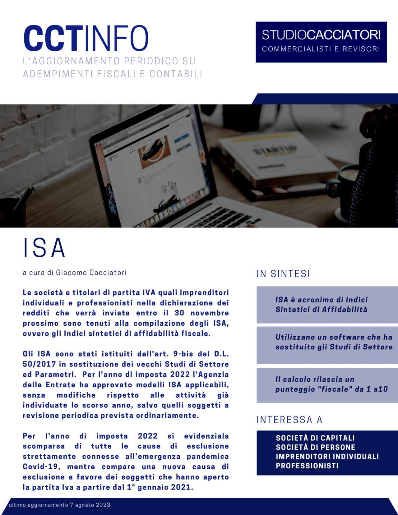 INDICATORI SINTETICI AFFIDABILITA' FISCALE
